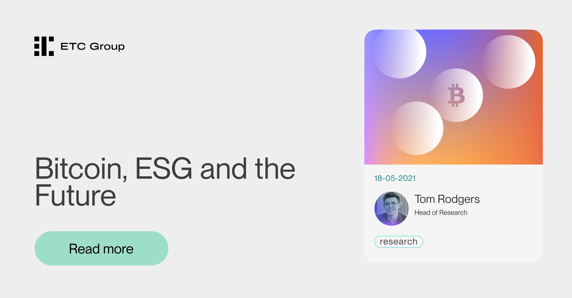 Bitcoin, ESG and the Future | Bitwise