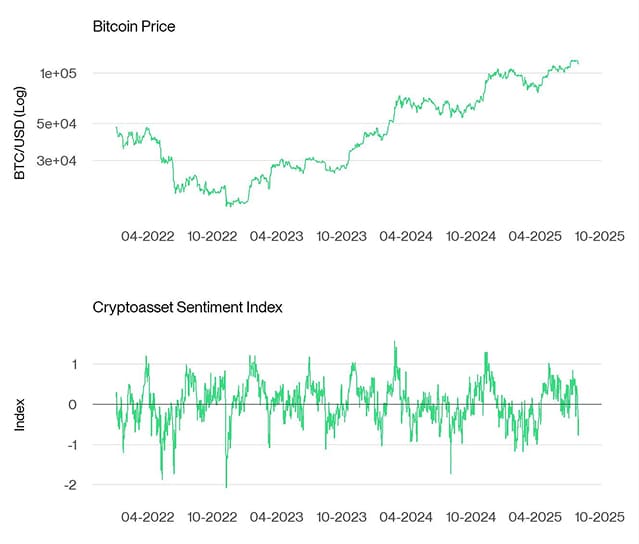 Bitcoin Price vs Crypto Sentiment Index