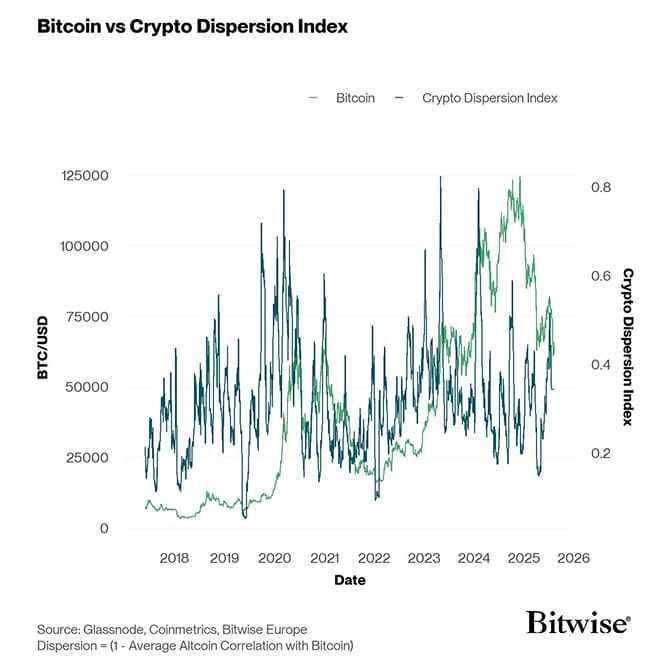 Crypto Dispersion vs Bitcoin short