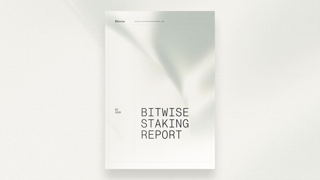 The Bitwise Staking Report, Q3 2026 illustration