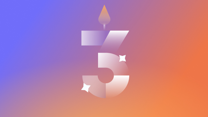 BTCE 3 years anniversary illustration