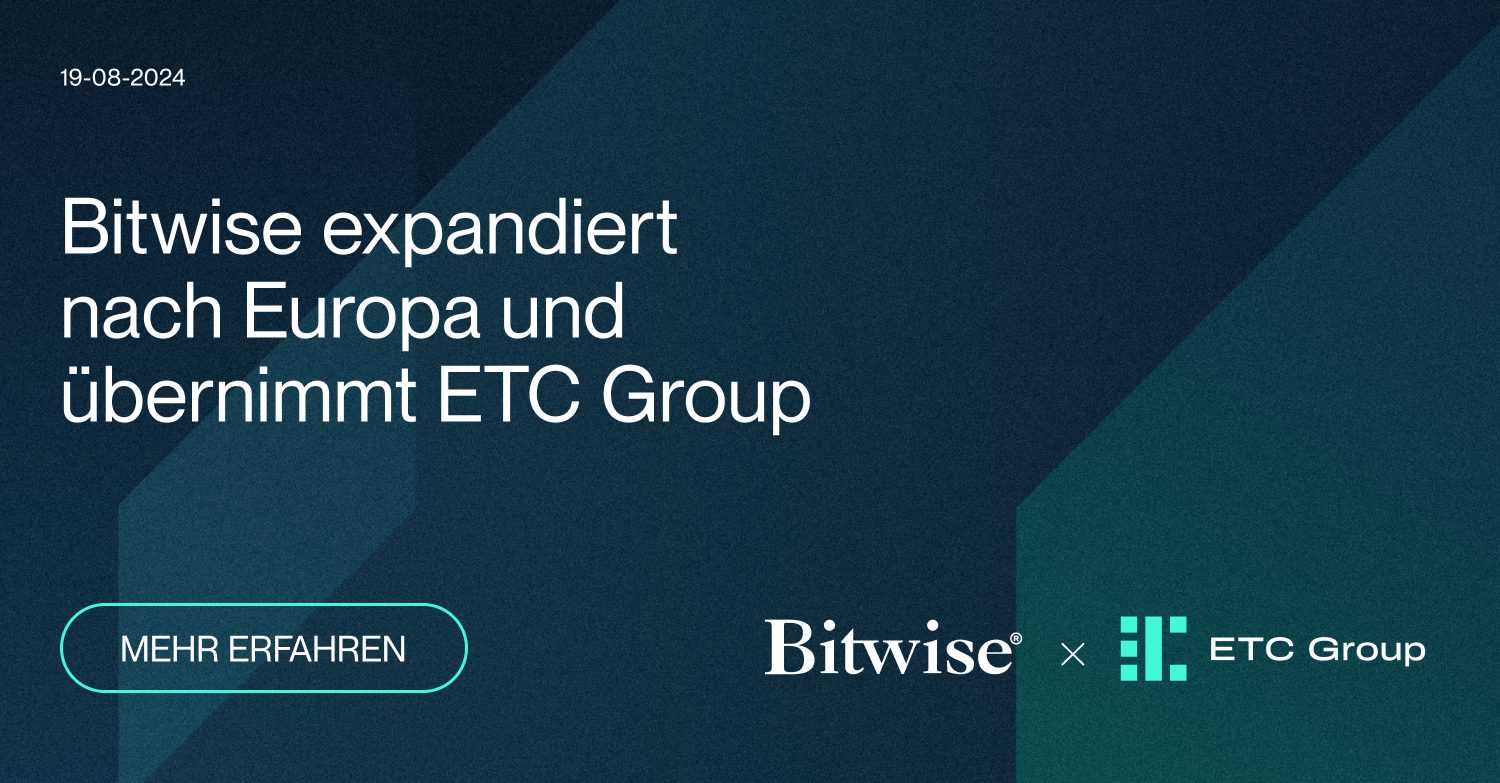 ETC Group wird zu Bitwise: Informationen zur Übernahme & FAQs | Bitwise