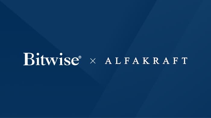 Alfakraft Fonder AB and Bitwise Announce Strategic Partnership to Expand Institutional Digital Asset Investment Solutions illustration