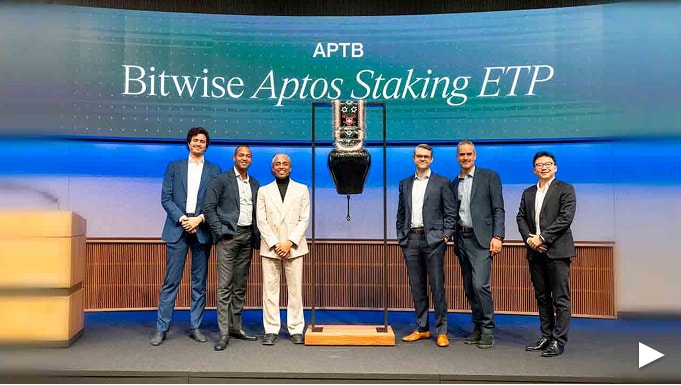 Bitwise Aptos Staking ETP lists on SIX Swiss Exchange illustration
