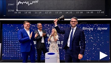 Bitwise NEAR Staking ETP lists on Deutsche Börse Xetra stock exchange illustration